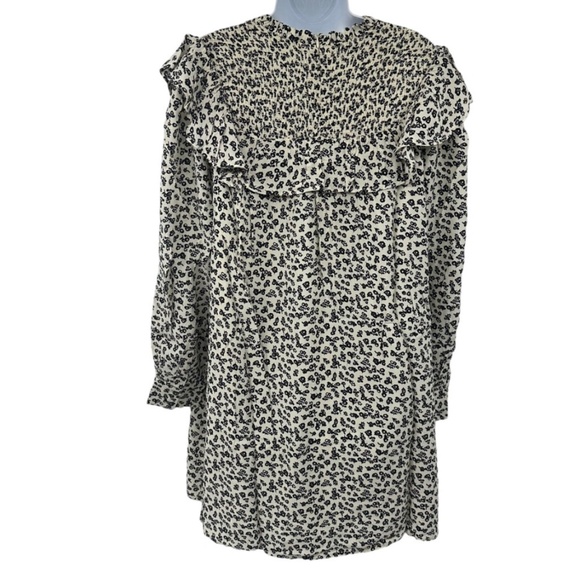 Scotch & Soda | Long Sleeve Floral Smocked Frill Mini Dress | Medium NWT - Picture 11 of 15